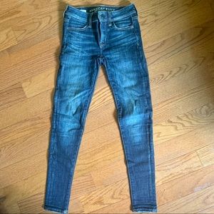 American Eagle Dark Wash Skinny Jeans (0 Regular)